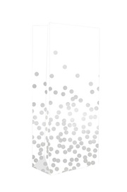 Silver Confetti  - treat bags
